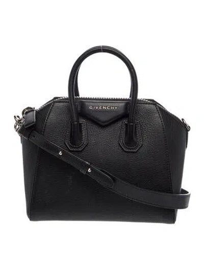 Pre-owned Givenchy Leather Antigona Bag Mini In Black