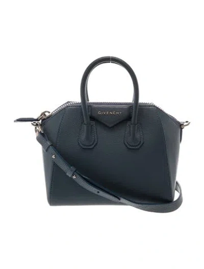 Pre-owned Givenchy Leather Antigona Bag Small In Blue