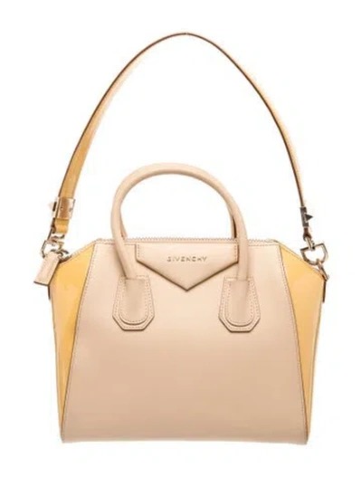 Pre-owned Givenchy Leather Antigona Bag Small In Neutrals