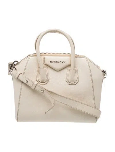 Pre-owned Givenchy Leather Antigona Bag Small In White