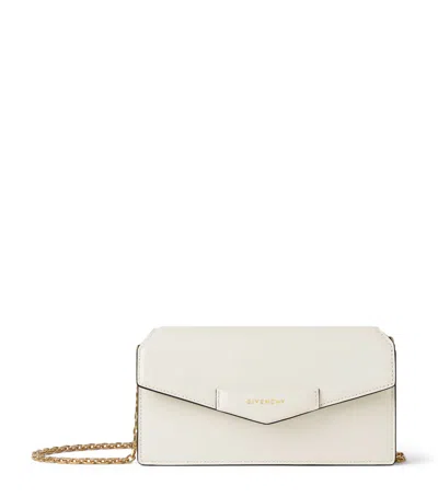 Givenchy Leather Antigona Chain Wallet In Ivory
