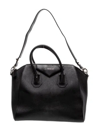 Pre-owned Givenchy Leather Antigona Large In Black