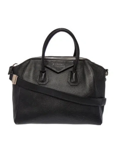 Pre-owned Givenchy Leather Antigona Medium In Black