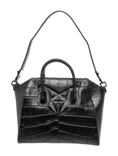 Pre-owned Givenchy Leather Antigona Medium In Black