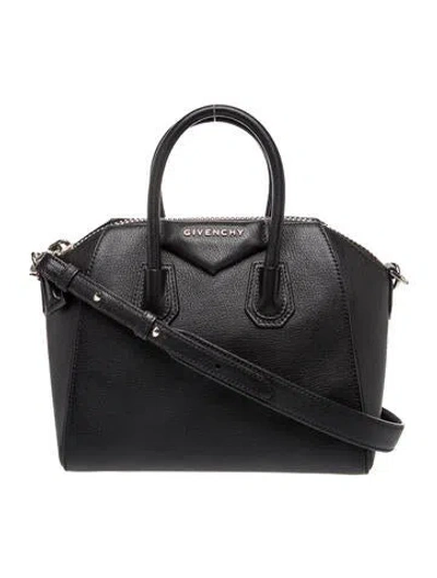 Pre-owned Givenchy Leather Antigona Mini In Black