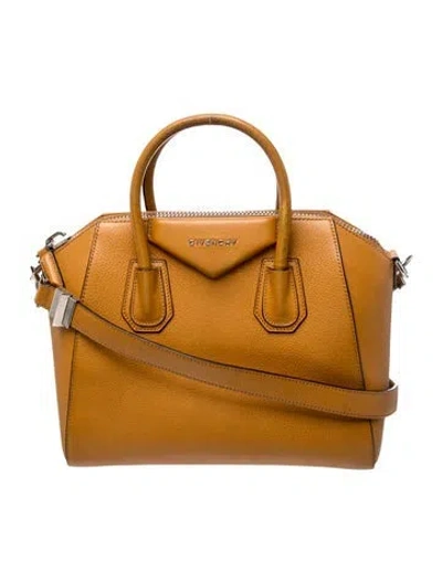 Pre-owned Givenchy Leather Antigona Mini Handle Bag In Neutrals