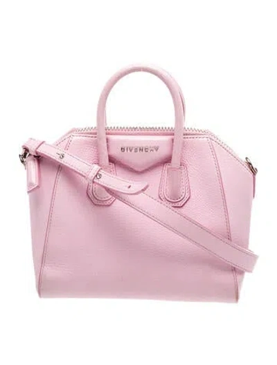 Pre-owned Givenchy Leather Antigona Mini In Pink