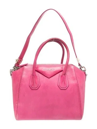 Pre-owned Givenchy Leather Antigona Mini In Pink