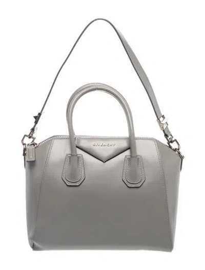 Pre-owned Givenchy Leather Antigona North South In Grey