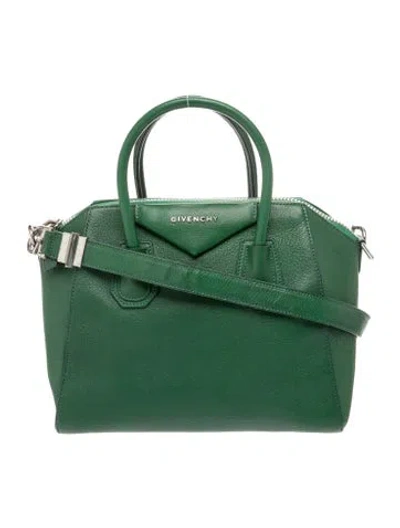 Pre-owned Givenchy Leather Antigona Small In Green
