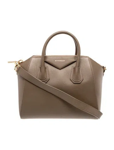 Pre-owned Givenchy Leather Antigona Small In Neutrals
