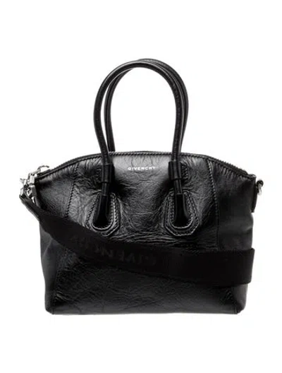 Pre-owned Givenchy Leather Antigona Sport Mini In Black