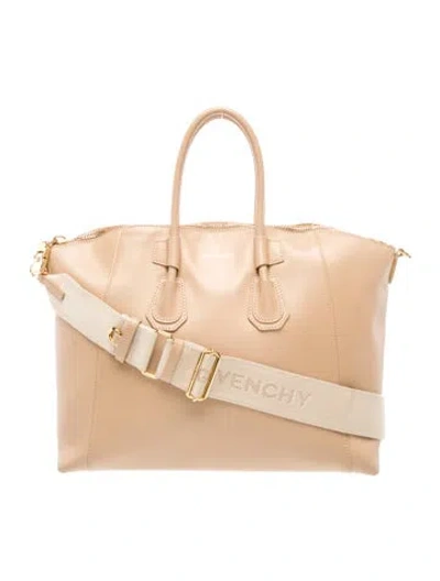 Pre-owned Givenchy Leather Antigona Sport Small In Neutral