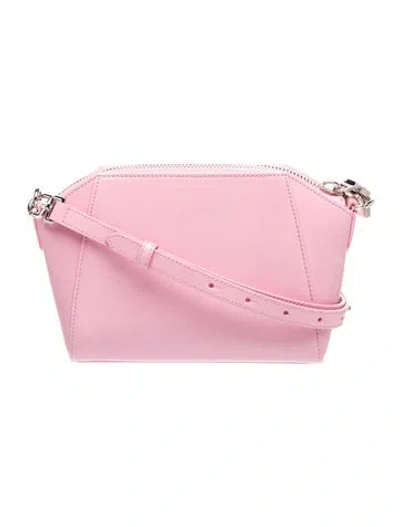 Pre-owned Givenchy Leather Antigona Xs Leather Bag In Pink
