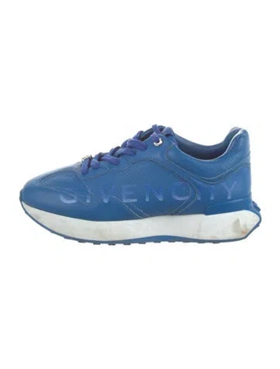 Pre-owned Givenchy Leather Athletic Sneakers In Blue