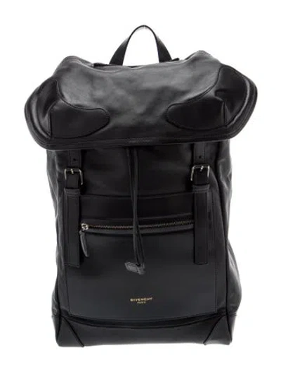 Pre-owned Givenchy Leather Backpack In Black