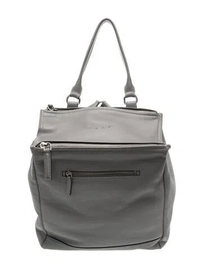 Pre-owned Givenchy Leather Backpack In Silver