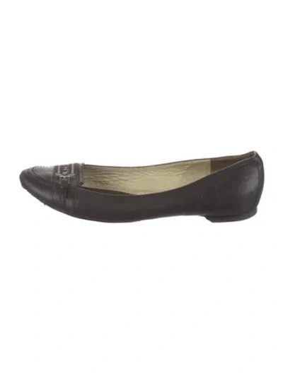 Pre-owned Givenchy Leather Ballet Flats In Black