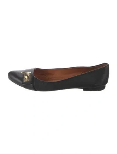 Pre-owned Givenchy Leather Ballet Flats In Black