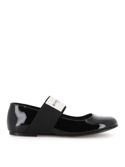 Givenchy Kids' Leather Ballet Flats In Black