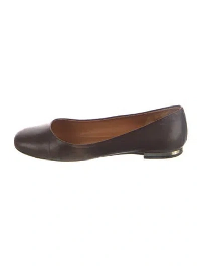 Pre-owned Givenchy Leather Ballet Flats In Brown