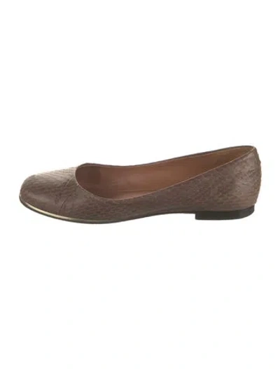 Pre-owned Givenchy Leather Ballet Flats In Brown