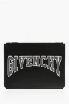 GIVENCHY LEATHER BASIC CLUTCH WITH EMBOSSED LOGO