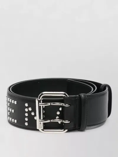Givenchy Leather Belt Adjustable Size Studded Design Versatile In Black