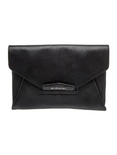 Pre-owned Givenchy Leather Belt Bag In Black