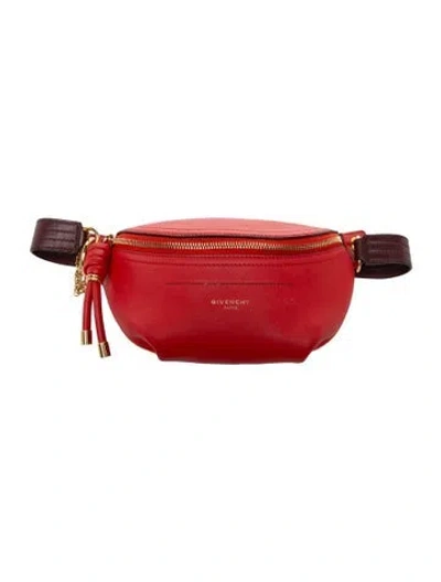 Pre-owned Givenchy Leather Belt Bag In Red