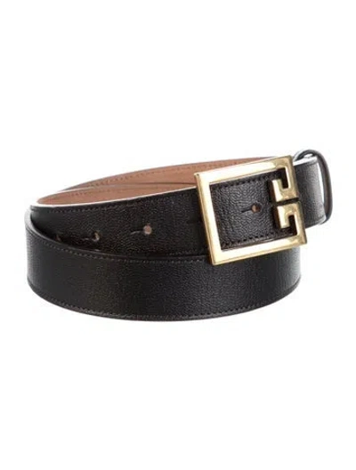 Pre-owned Givenchy Leather Belt In Black