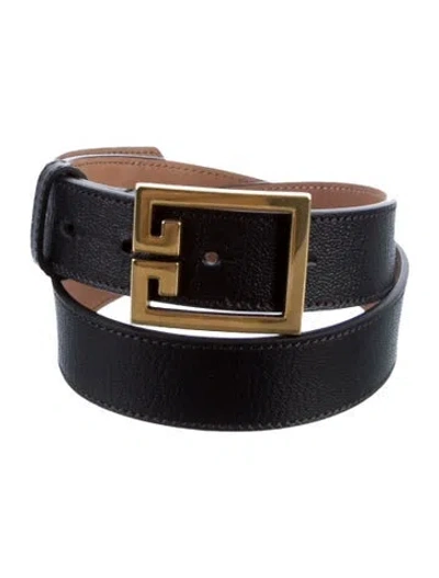 Pre-owned Givenchy Leather Belt In Black