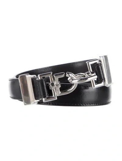 Pre-owned Givenchy Leather Belt In Black