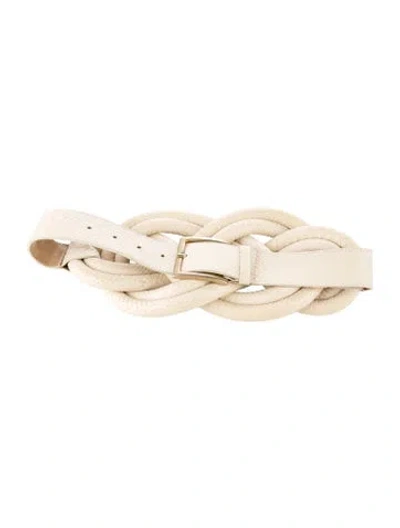 Pre-owned Givenchy Leather Belt In Neutral