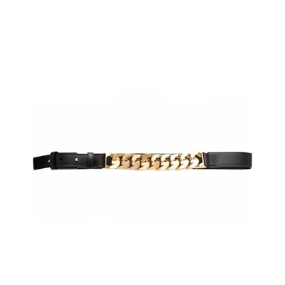 Pre-owned Givenchy Leather Belt With Chain 'black' | Women's Size 75