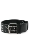 Givenchy Leather Belt Adjustable Size Studded Design Versatile In Black