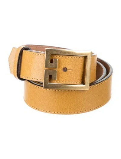 Pre-owned Givenchy Leather Belt In Yellow