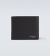 Givenchy Black Bi-fold Wallet With Logo Lettering On The Front In Grained Leather Man In Black