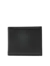 Givenchy Men Black Bi-fold Wallet With Embossed Logo Lettering On The Front In Grained Leather Man In Black