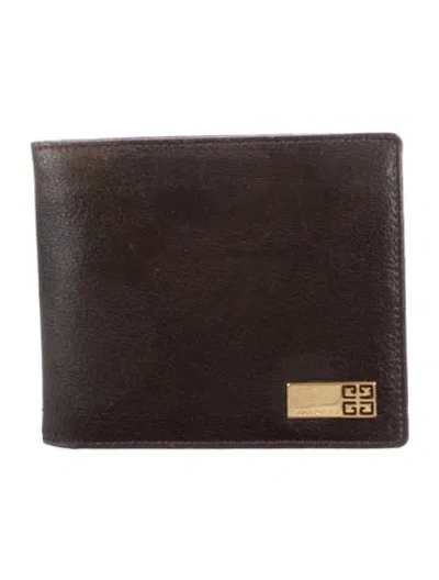 Pre-owned Givenchy Leather Bifold Wallet In Brown