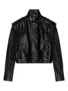 Givenchy Bi-material Biker Jacket In Leather