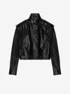 Givenchy Bi-material Biker Jacket In Leather In Black