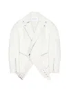 Givenchy Leather Biker Jacket In White