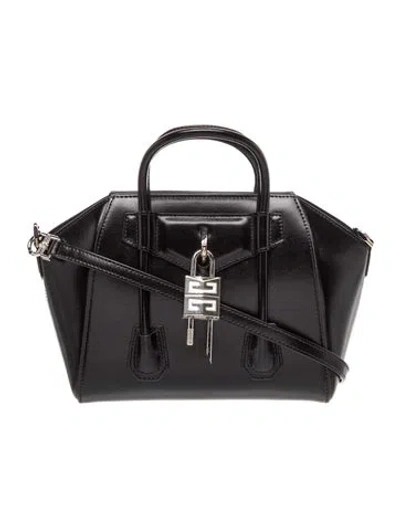 Pre-owned Givenchy Leather Black Box Calfskin Lock Antigona Bag Small