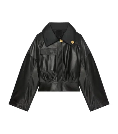 Givenchy Blouson En Nappa Avec Col Ajustable In Black