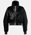 Givenchy Double Shawl-collar Leather Crop Bomber Jacket