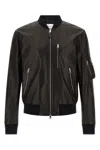 Givenchy Leather Bomber Jacket Puffer Jackets Black In Black