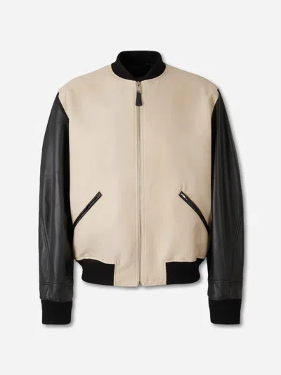 Givenchy Leather Bomber Jacket In Black