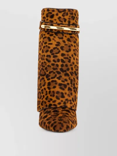 Givenchy Leather Boots In Animal Print