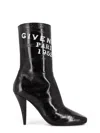 Givenchy Sliced Square Patent Leather Ankle Boots In Black